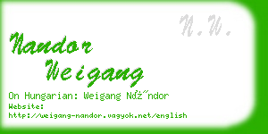 nandor weigang business card